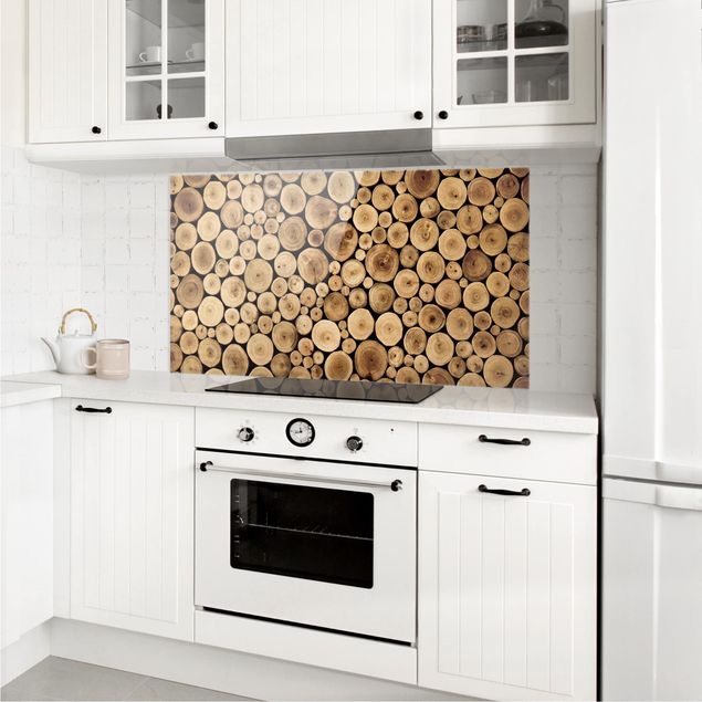 Glasrückwand Küche Muster Homey Firewood
