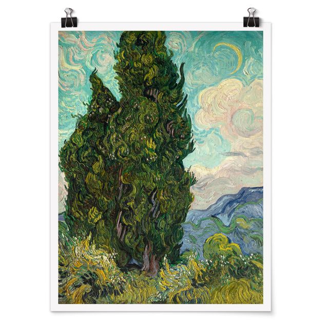 Kunststil Post Impressionismus Vincent van Gogh - Zypressen