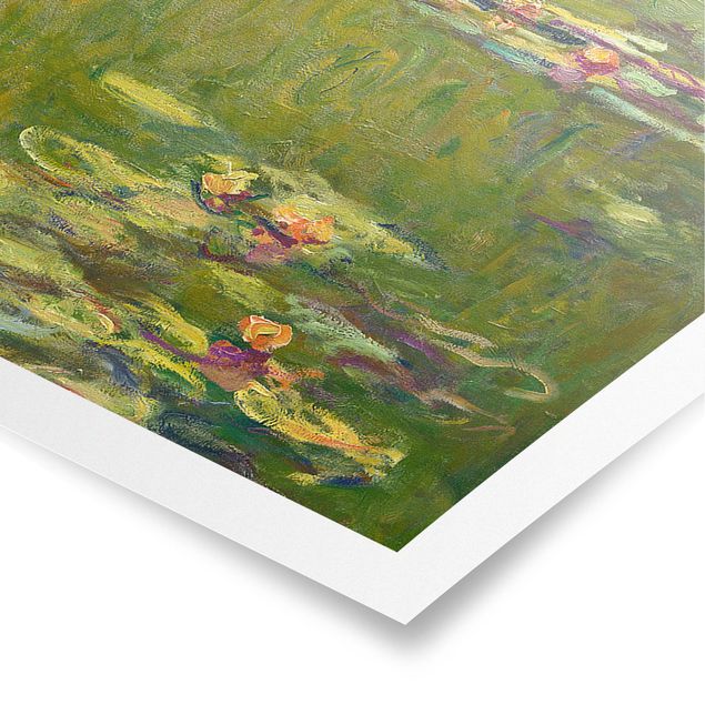 Poster mit Blumen Claude Monet - Grüne Seerosen