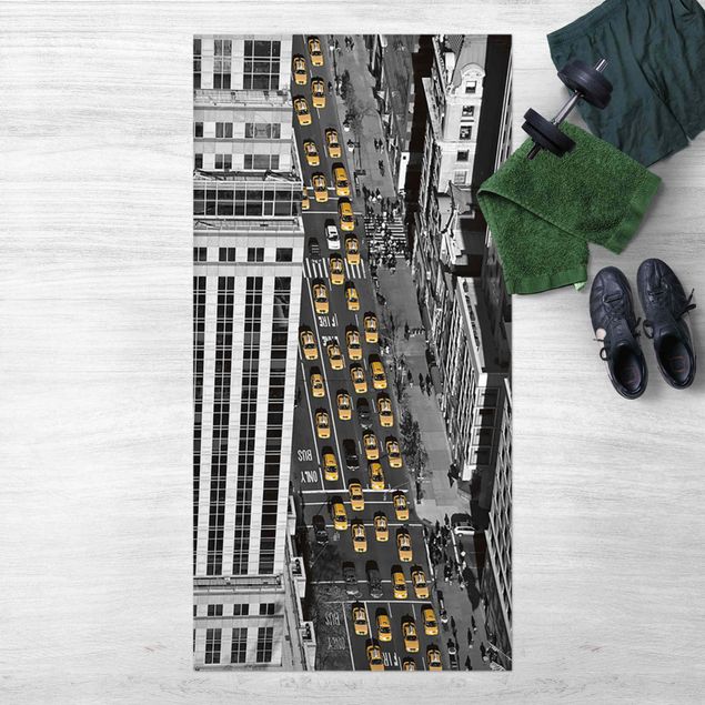 Aussen Teppich Taxiverkehr in Manhattan