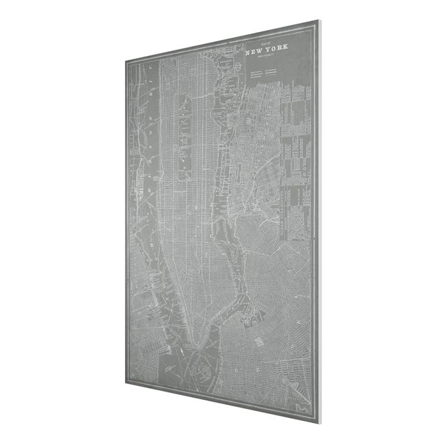 Wandbilder Architektur & Skyline Vintage Stadtplan New York Manhattan
