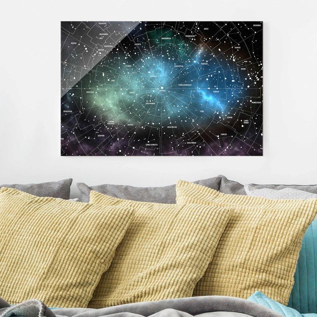 Küche Dekoration Sternbilder Karte Galaxienebel