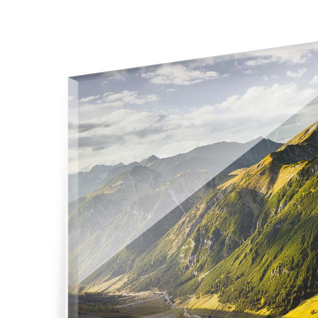 Wandbilder Modern Berge und Tal der Lechtaler Alpen in Tirol