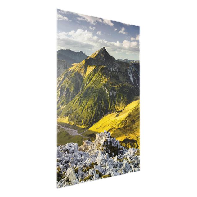 Wandbilder Landschaften Berge und Tal der Lechtaler Alpen in Tirol