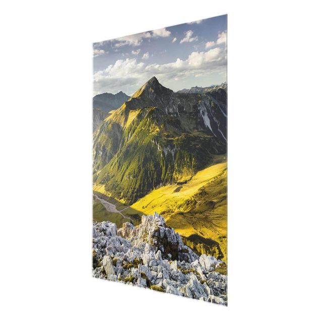 Wandbilder Natur Berge und Tal der Lechtaler Alpen in Tirol