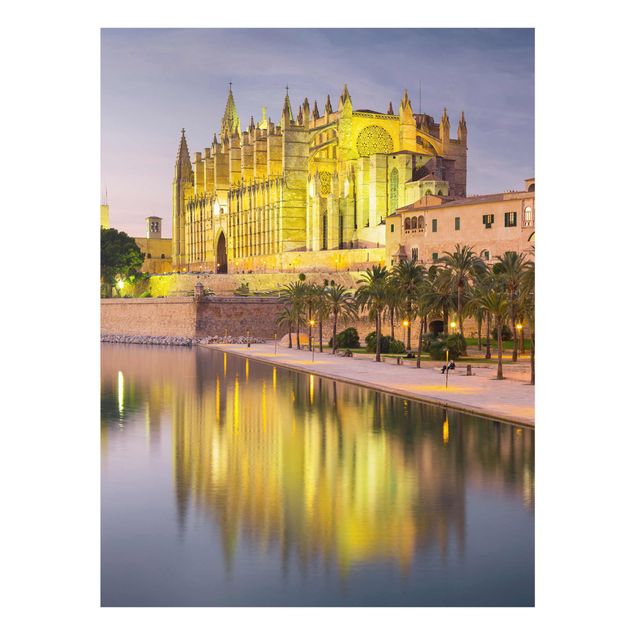Wandbilder Modern Catedral de Mallorca Wasserspiegelung