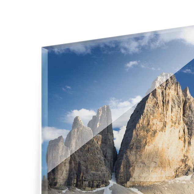Wandbilder Modern Südtiroler Zinnen und Wasserspiegelung