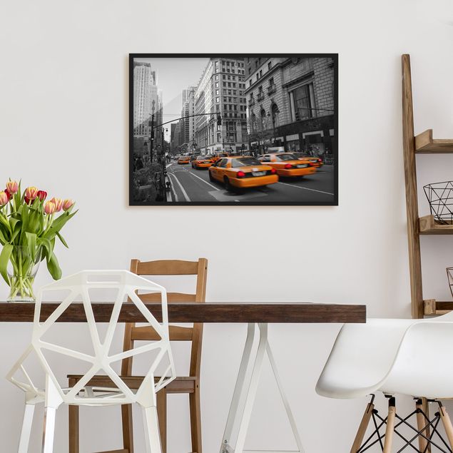 schwarz-weiß Bilder mit Rahmen New York, New York!