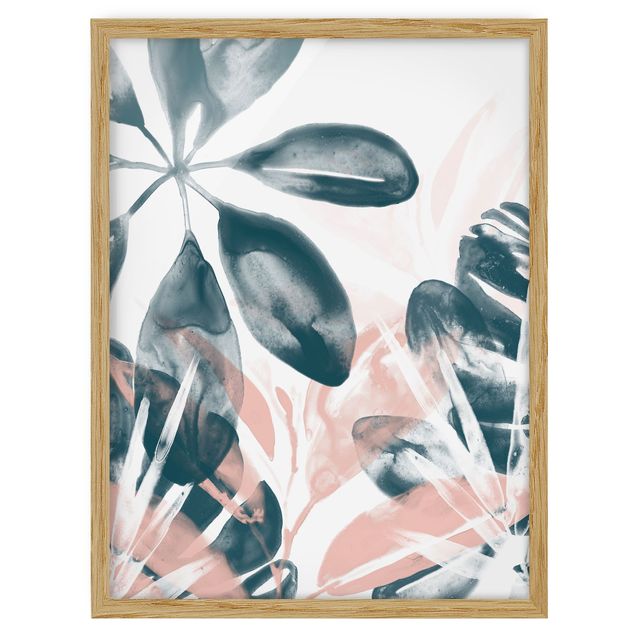 Wandbilder Blumen Tropisches Orakel petrol I