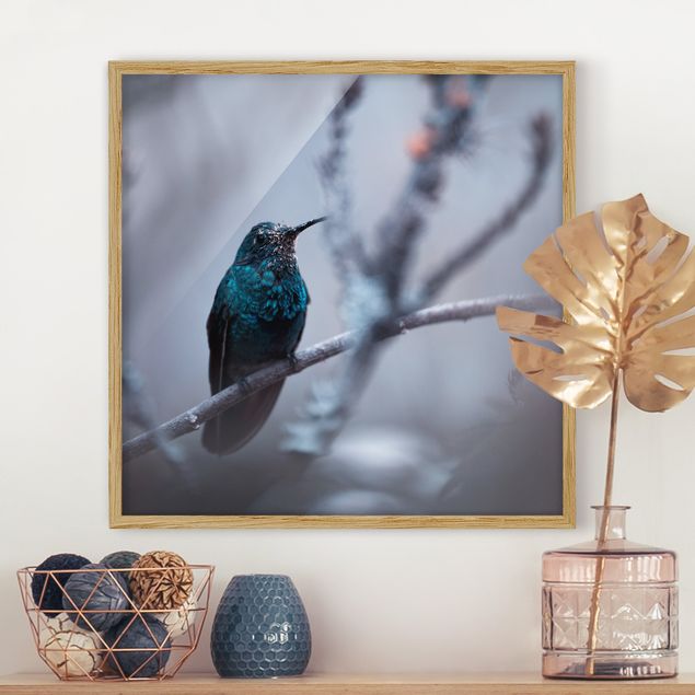Wanddeko Küche Kolibri im Winter