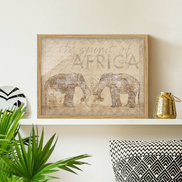 Küche Dekoration Vintage Collage - Spirit of Africa