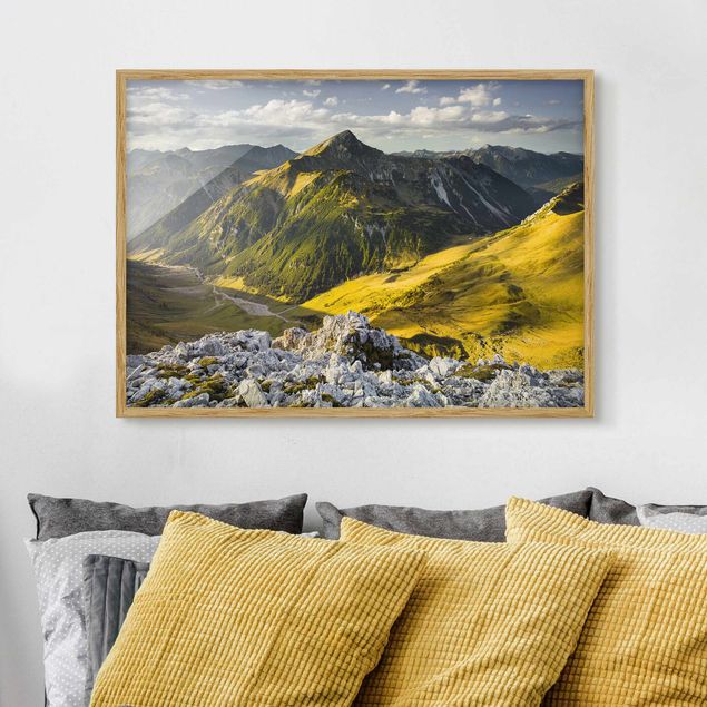 Küche Dekoration Berge und Tal der Lechtaler Alpen in Tirol