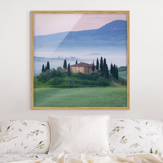 Wandbilder Italien Sonnenaufgang in der Toskana