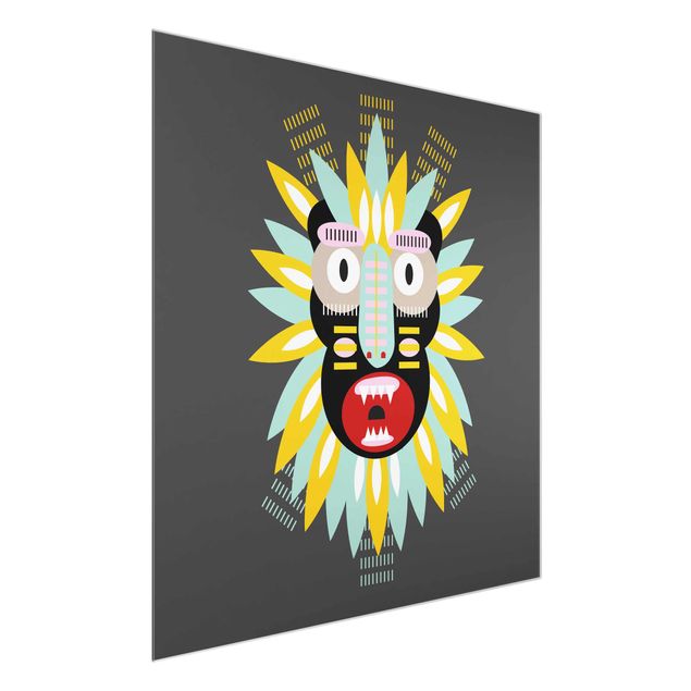 Wandbilder Modern Collage Ethno Maske - King Kong