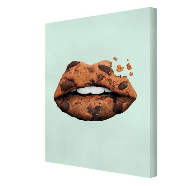 Jonas Loose Kunstdrucke Lippen mit Keks