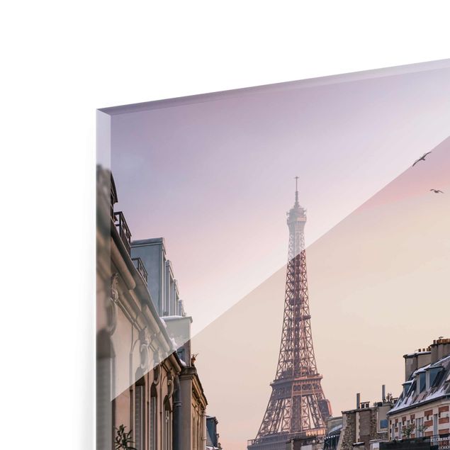 Wandbilder Modern Eiffelturm bei Sonnenuntergang