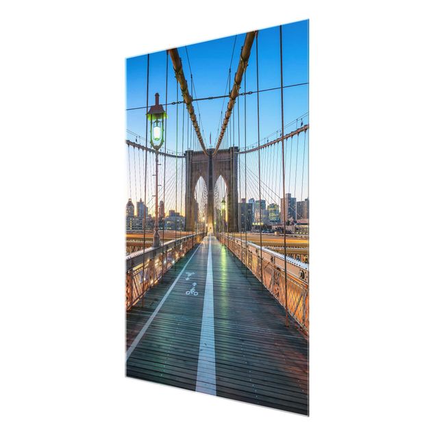 Wandbilder Modern Morgenblick von der Brooklyn Bridge