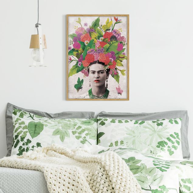 Bilder gerahmt Blumen Frida Kahlo - Blumenportrait
