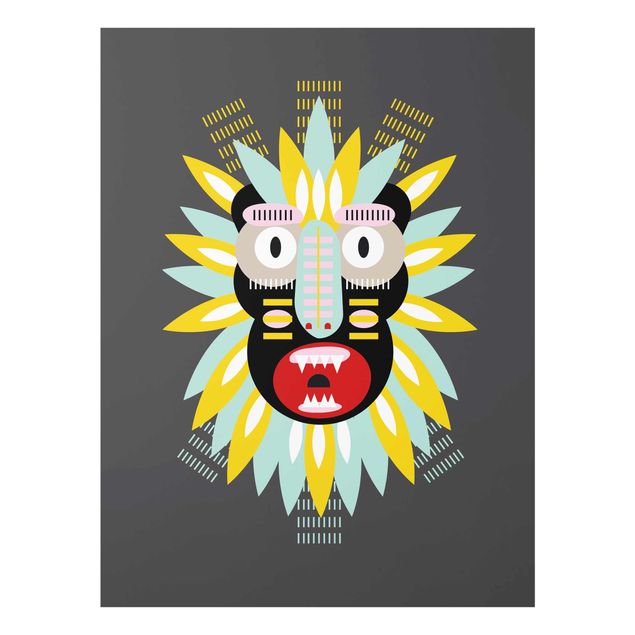 Wandbilder Bunt Collage Ethno Maske - King Kong