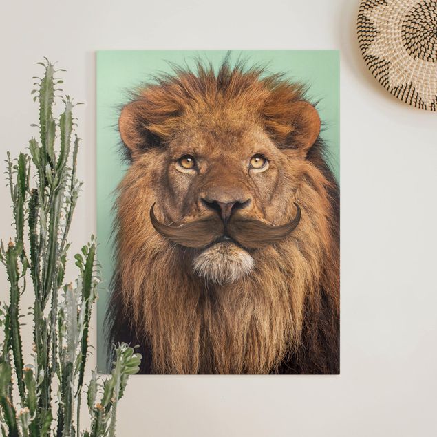 Wanddeko Küche Löwe mit Bart