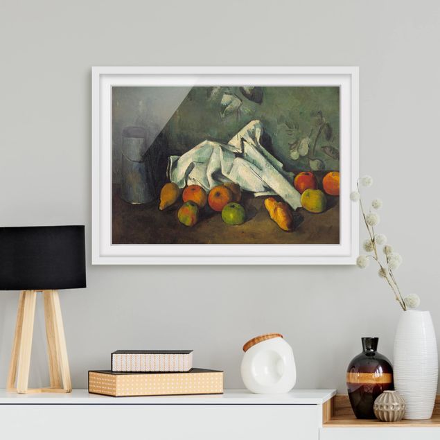 Impressionismus Bilder kaufen Paul Cézanne - Milchkanne und Äpfel