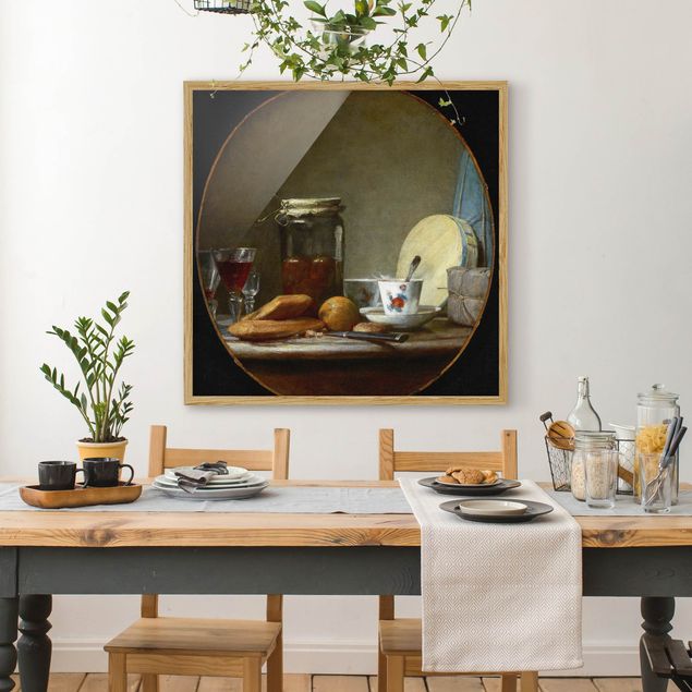 Kunststile Jean-Baptiste Siméon Chardin - Glas mit Aprikosen