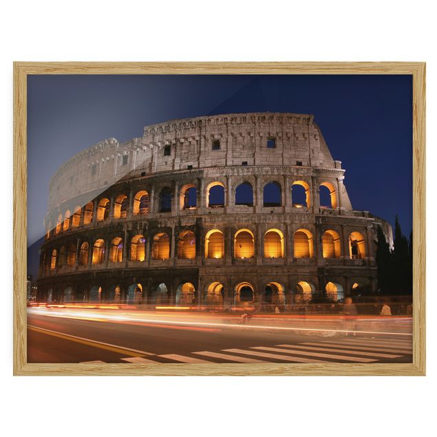 Wandbilder Modern Colosseum in Rom bei Nacht