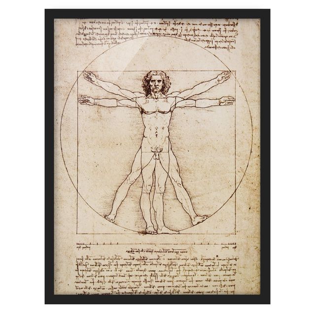 Bild mit Rahmen - Da Vinci - Hochformat 3:4
