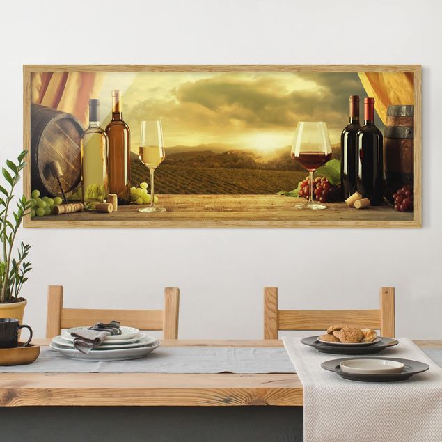 Wandbilder Landschaften Wein mit Ausblick