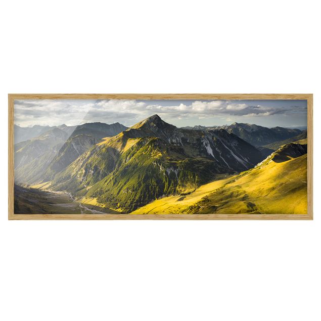 Gerahmte Bilder Landschaften Berge und Tal der Lechtaler Alpen in Tirol