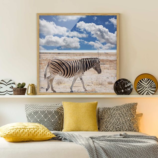Wandbilder Zebras Zebra in der Savanne