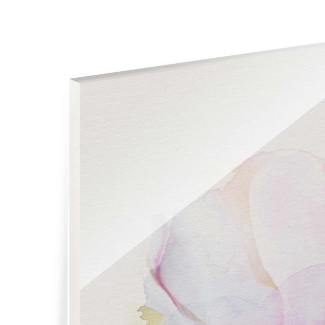 Bilder auf Glas Wasserfarben - Zarte Magnolienblüte