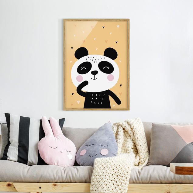 Tierbilder mit Rahmen Der glückliche Panda