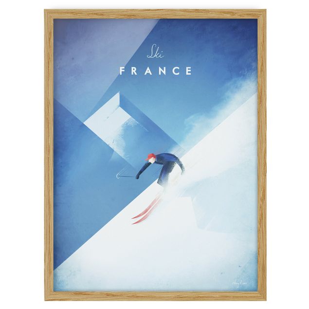 Wandbilder Architektur & Skyline Reiseposter - Ski in Frankreich