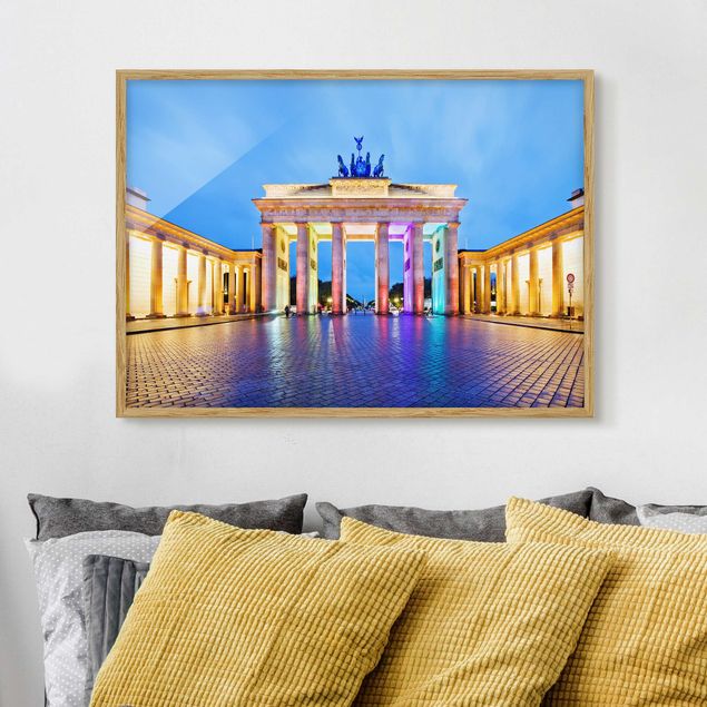 Wandbilder 3D Erleuchtetes Brandenburger Tor