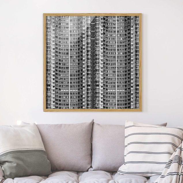schwarz-weiß Bilder gerahmt Skyscraper