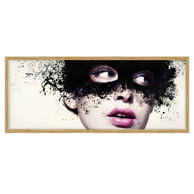 Wandbilder Modern Das Mädchen mit der schwarzen Maske