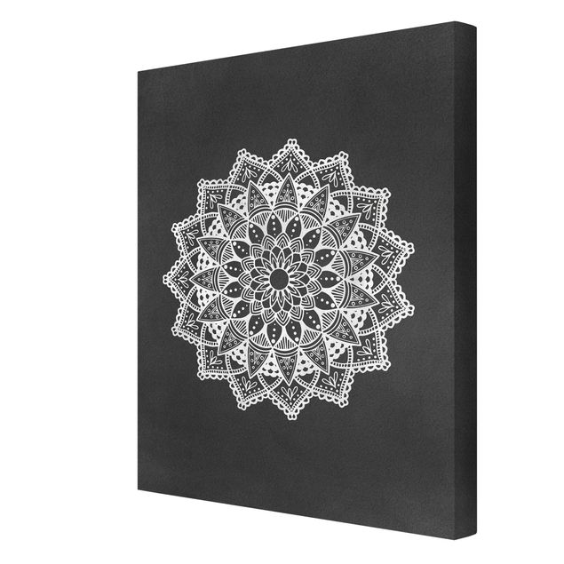schöne Bilder Mandala Illustration Ornament weiß schwarz