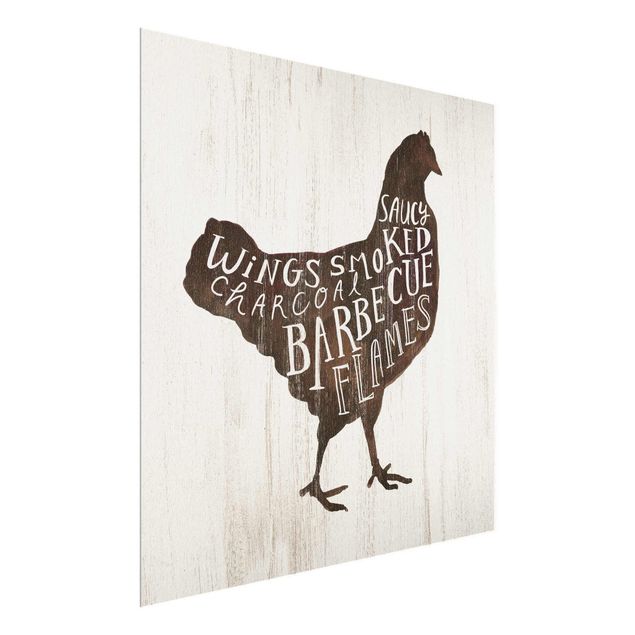 Wandbilder Modern Bauernhof BBQ - Huhn
