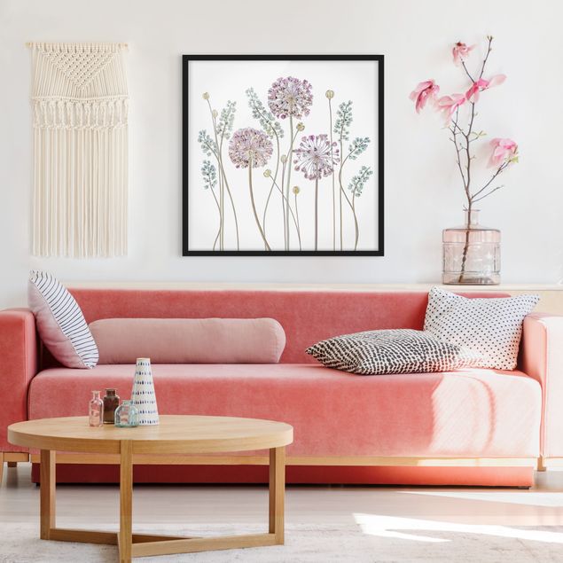 Wandbilder Floral Allium Illustration