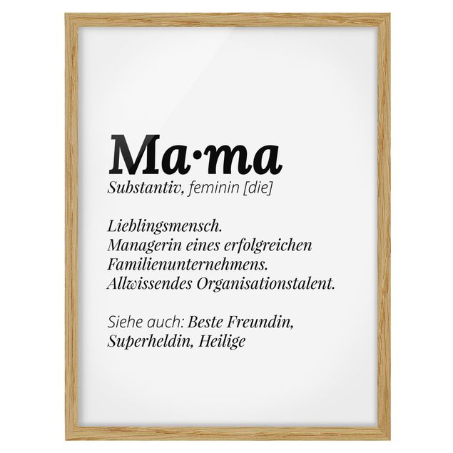 Wandbilder Sprüche Die Definition von Mama