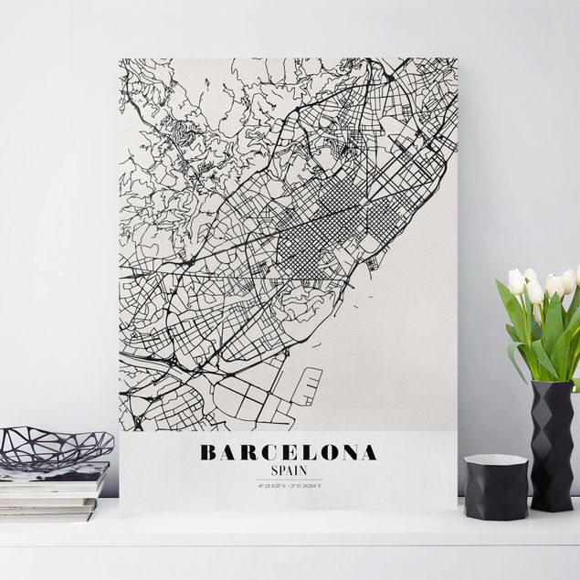 Küche Dekoration Stadtplan Barcelona - Klassik