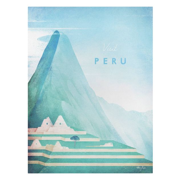 Leinwandbilder Städte Reiseposter - Peru