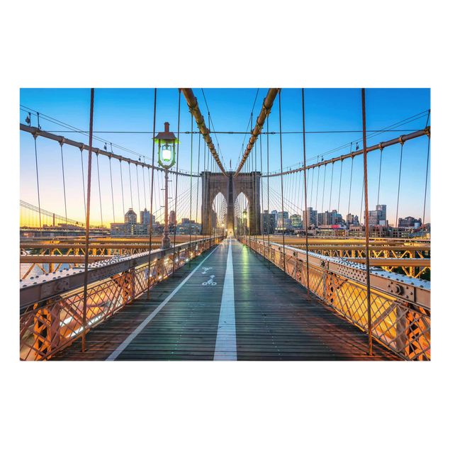Wandbilder Architektur & Skyline Morgenblick von der Brooklyn Bridge