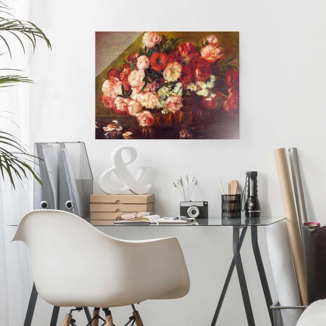 Wanddeko Küche Auguste Renoir - Stillleben mit Pfingstrosen