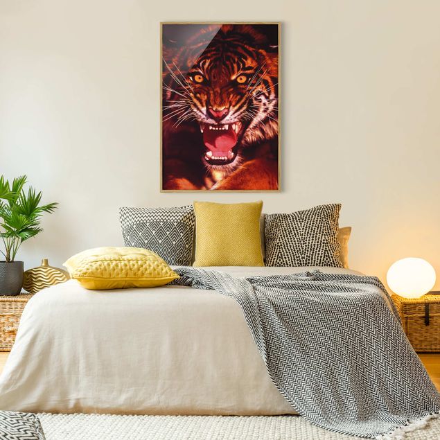 Gerahmte Bilder Tiere Wilder Tiger