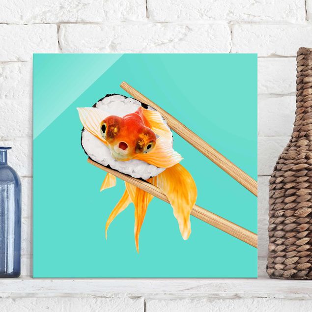 Bilder Sushi mit Goldfisch
