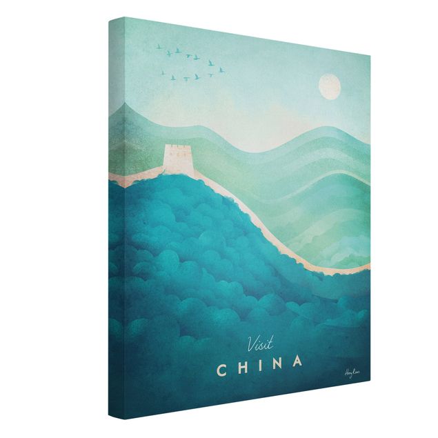 Skyline Leinwandbild Reiseposter - China