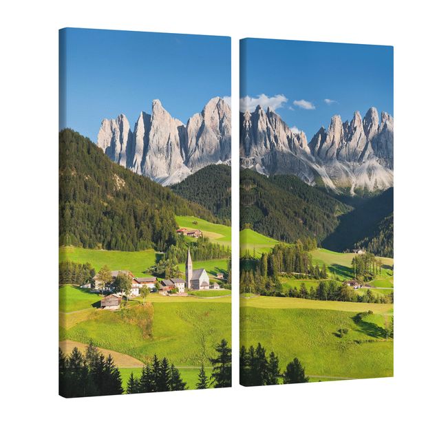 Wandbilder Berge Geislerspitzen in Südtirol
