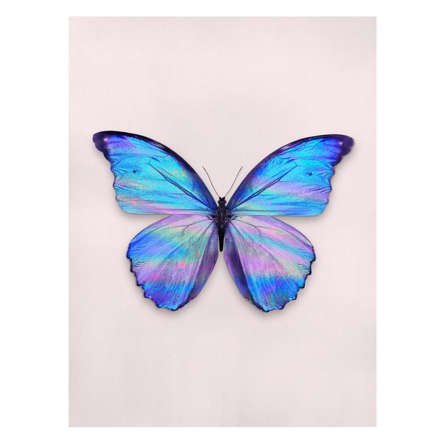 Kunstdrucke auf Leinwand Holografischer Schmetterling